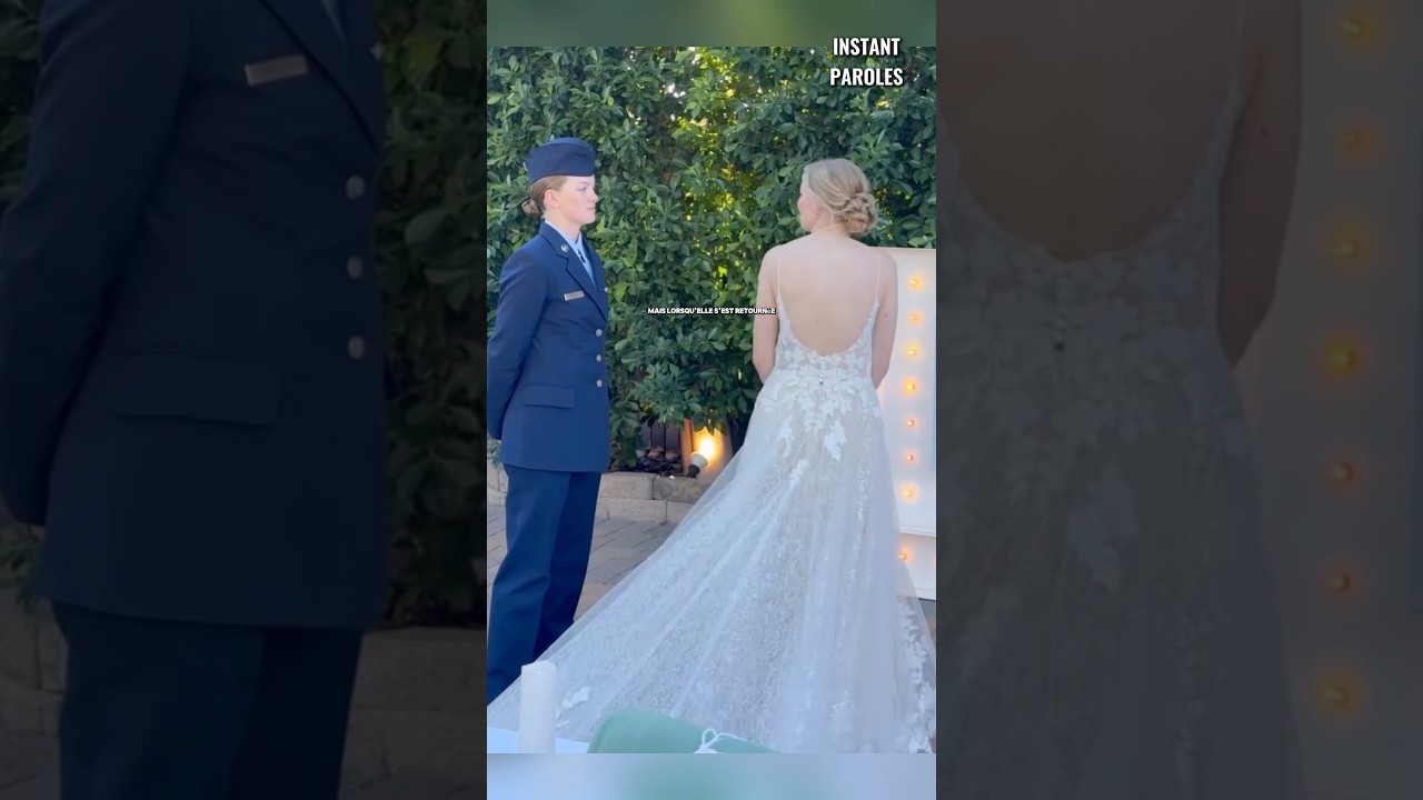 Cette mariée voit sa sœur militaire de retour le jour de son mariage #shorts